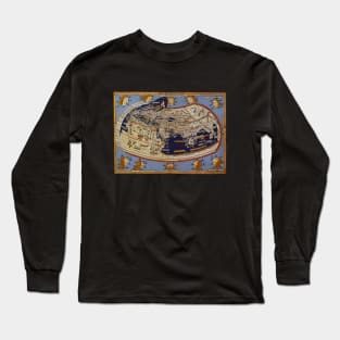 Antique Ptolemaic Old World Map by Johannes of Arnsheim Long Sleeve T-Shirt